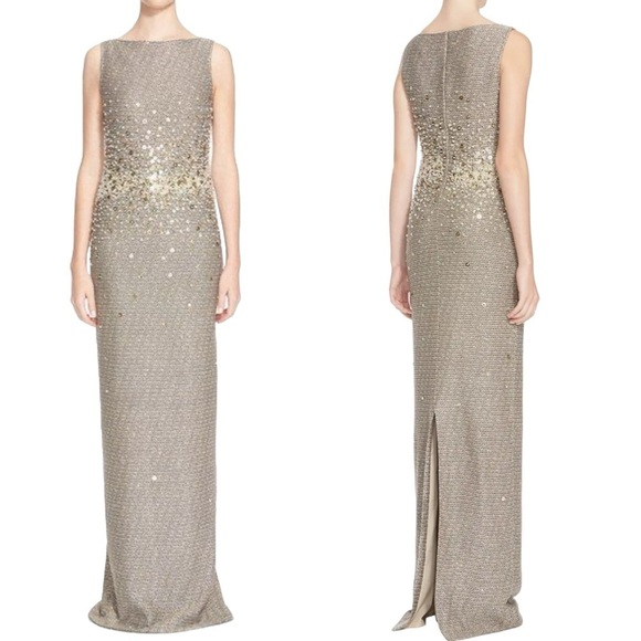 St. John Couture Resort 2016 Hand Beaded Bauble Gown Size 10 Black Tie Formal - Picture 1 of 15
